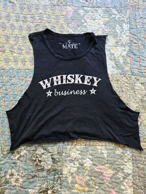 MATE the Label 'Whiskey Business' Supima Cotton Tank Top Women's Size S/M